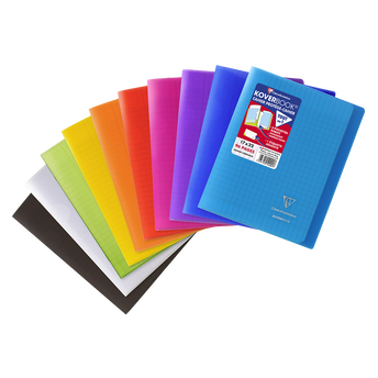 Image de Cahier 17x22cm 96p grands carreaux coloris assortis