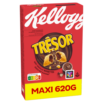 Kellogg's Céréales Tresor Chocolat Noisette Kellogg's, Paquet De 620g