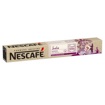 Nescafé Café Capsules Nescafe Farmers Origins India Espresso N°9 Pure Arabica- Compatible Nespresso - X10