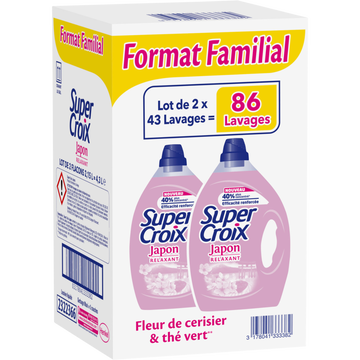Super Croix Lessive Liquide Japon Super Croix, 2x2,15l, 2x43 Lavages