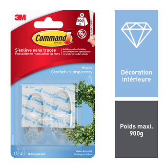 Image de Crochets ovales transparent avec languettes moyen modèle 2