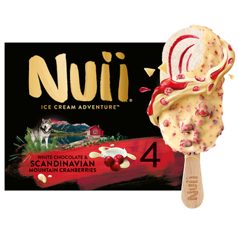 Image de Bâtonnets glacés NUII white choco cranberry x4