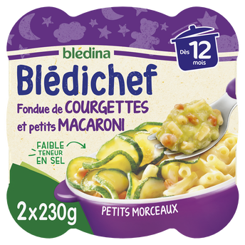 Image de Plat bébé courgettes macaronis dès 12 mois BLEDICHEF BLEDINA