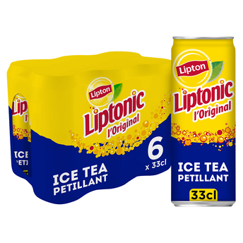 Image de Boisson Gazeuse au Thé Glacé Citron Vert - LIPTONIC - Pack Canettes