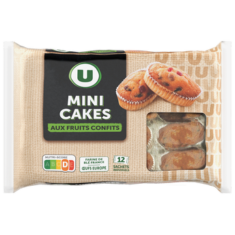 Image de U
Mini cakes aux fruits confits  x12