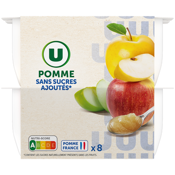Image de U
Purée de pommes sans sucres ajoutés 8 pots de