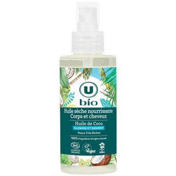 Image de U BIO
Huile sèche nourrissante pour le corps et les cheveux au coco spray de