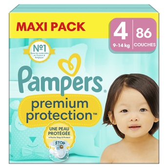 Image de Couches premium protection PAMPERS mega pack t4