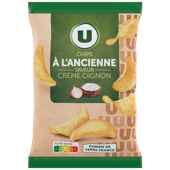 Image de U
Chips à l'ancienne saveur crème et oignon paquet de