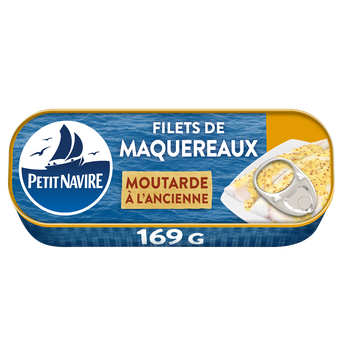 Image de Filets de Maquereaux Moutarde à l'ancienne sans arôme ajouté PETIT NAVIRE