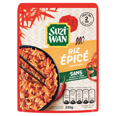 Riz Micro Ondable Epicé SUZIWAN 220g - Super U, Hyper U, U Express ...