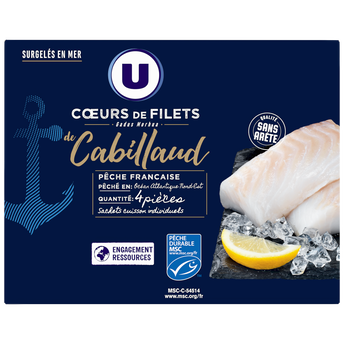 Image de U
Coeur filet de cabillaud pêché océan Atlantiq.MSC