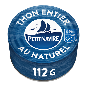 Image de Thon Entier MSC au Naturel PETIT NAVIRE - 112g poids net