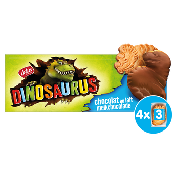Image de Biscuits nappés chocolat au lait DINOSAURUS