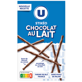 Image de U
Gâteau Stikéo bâtonnets chocolat lait