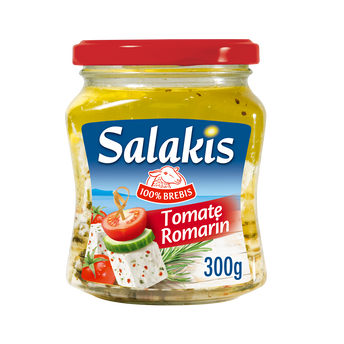 Image de Dés de fromage de brebis tomate / romarin SALAKIS - 300gau romarin SALAKIS, 25,8% de MG, bocal de