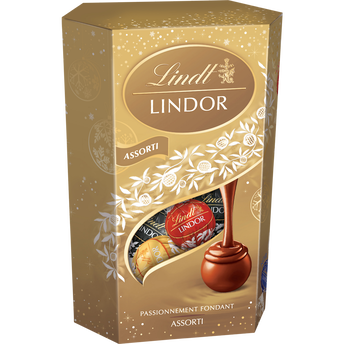 Image de Boules de chocolat Lindor assortis LINDT, cornet de