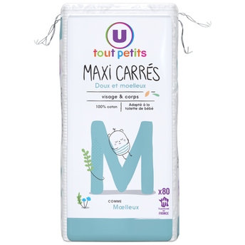 Image de U TOUT PETITS
Cotons bébé maxi carrés
