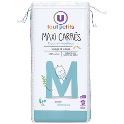 Coton Maxi Carres Bebe Tout Petits U X80 Super U Hyper U U Express Coton Maxi Carres Bebe Tout Petits U X80 Super U Hyper U U Express