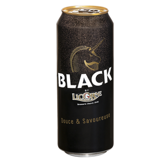 Image de Bière brune LICORNE, 6°, canette de