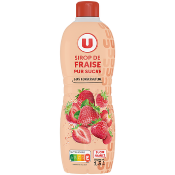 Image de U
Sirop à la fraise bidon de