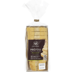 Mini Prefou Pain Aperitif Tranche Beurre Et Ail Saveurs U 150g Super U Hyper U U Express Www Coursesu Com