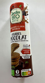 Image de Biscuit fourrés au chocolat bio JARDIN BIO