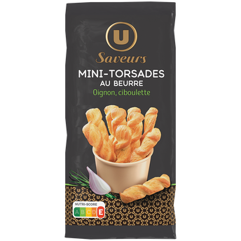 Image de U SAVEURS
Mini feuilleté torsade oignon et ciboulette paquet de