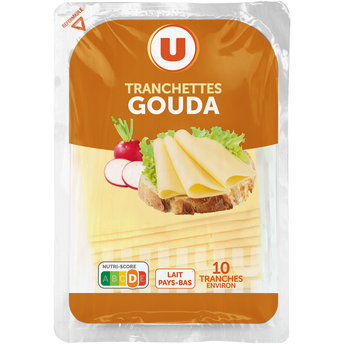 Image de U
Gouda au lait pasteurisé 30%MG - Barquette 10 tranches