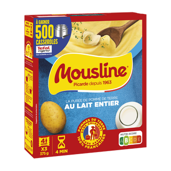 Image de Purée lait MOUSLINE, 3 sachets pour 4 personnes (3x125g)