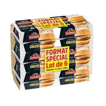 Charal Cheeseburger Charal, 6x145g Soit 870g