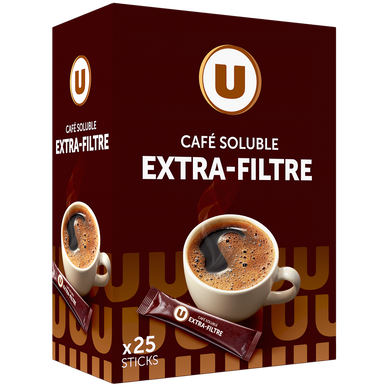 Café soluble Espresso - 25 sticks - Super U, Hyper U, U Express 