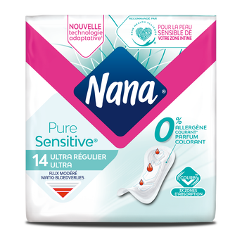Image de Serviettes hygiéniques pure sensitive normal 0% allergène NANA