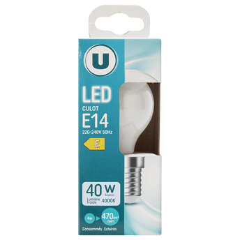 Image de U
Ampoule Led Mini ronde 40w e14 opaque lumière