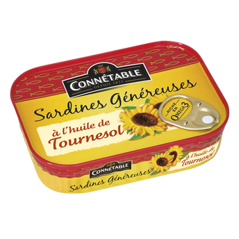 Image de Sardines à l'huile de tournesol CONNETABLE, boite de