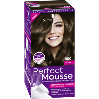 Image de Coloration permanente 500 châtain SCHWARZKOPF PERFECT MOUSSE