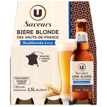 Image de U SAVEURS
Bière blonde de caractère des Hauts de France , 7,5°