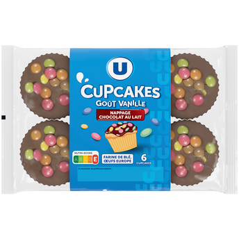 Image de U
Cupcakes vanille nappé goût chocolat  paquet de