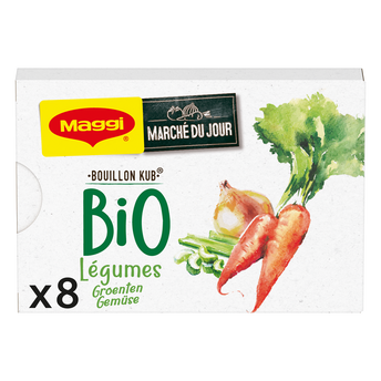 Image de Bouillon cube bio légumes MAGGI, boite de 8 cubes