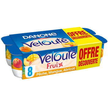 Danone Spéc.lait.sucr.frts Mix.jaunes Velouté Fruix Danone, 8x125g