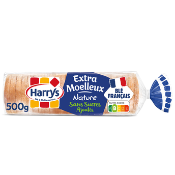 Image de Pain de mie extra moelleux Nature sans sucres ajoutés HARRYS
