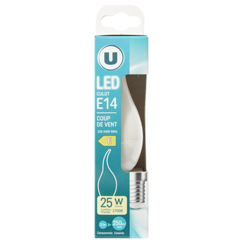 Image de U
Ampoule LED flamme CDV 25W E14 opaque