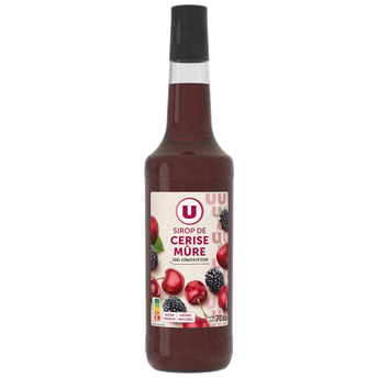 Image de U
Sirop de recette gourmande cerise/mûre  bouteille de