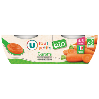 Image de U TOUT PETITS BIO
Petits pots bébé carotte