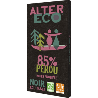 Image de Chocolat noir bio 85% Pérou ALTER ECO -Tablette