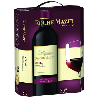 Image de Vin rouge IGP de pays d'Oc Merlot ROCHE MAZET, fontaine à vin de