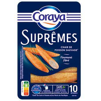 Image de Bâtonnets surimi suprêmes goût crabe CORAYA - x10