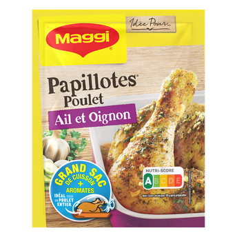 Image de Assaisonnement papillottes de poulet à l'ail et aux oignons MAGGI, sachet de