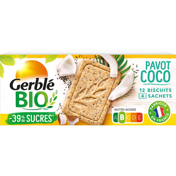 Image de Biscuits coco pavot GERBLE BIO - 4x3