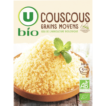 Image de U BIO
Couscous grains moyens bio boîte de